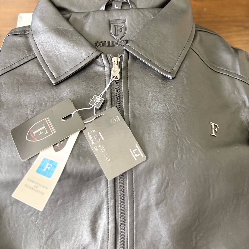 Ferrari Black Leather Jacket for Men